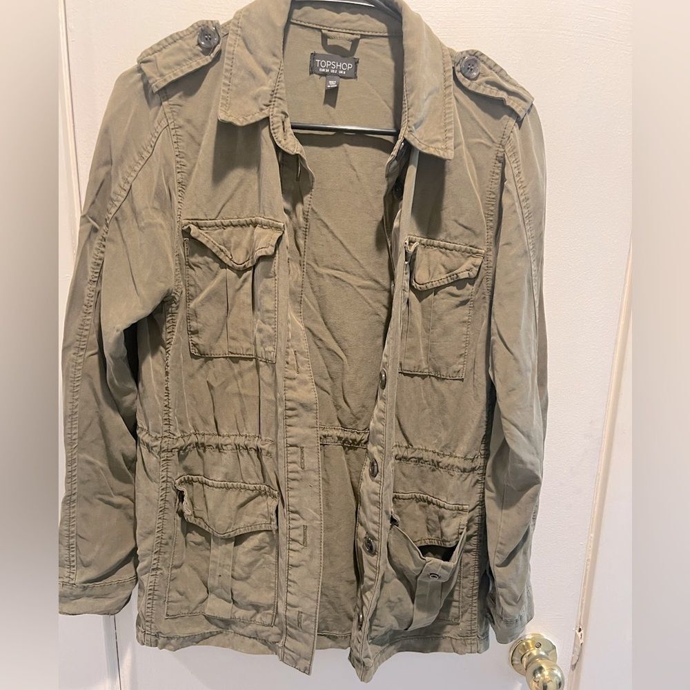 Top shop army green cargo jacket